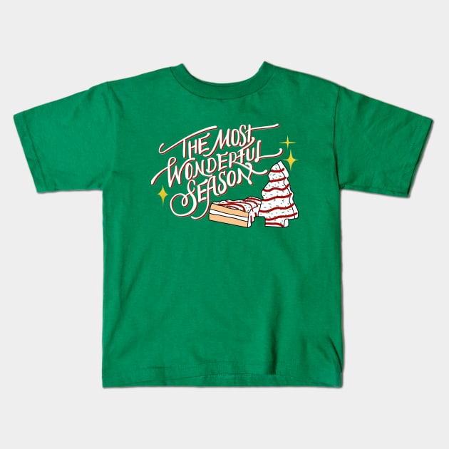 Oh Christmas Tree, Little Debbie Christmas Tradition Tree Cake Kids T-Shirt by SilverLake